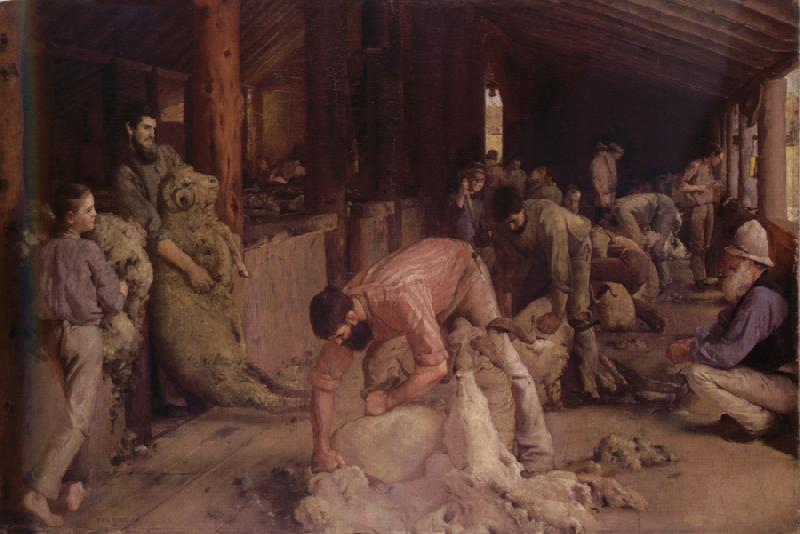 Tom roberts Shearing the rams oil painting picture